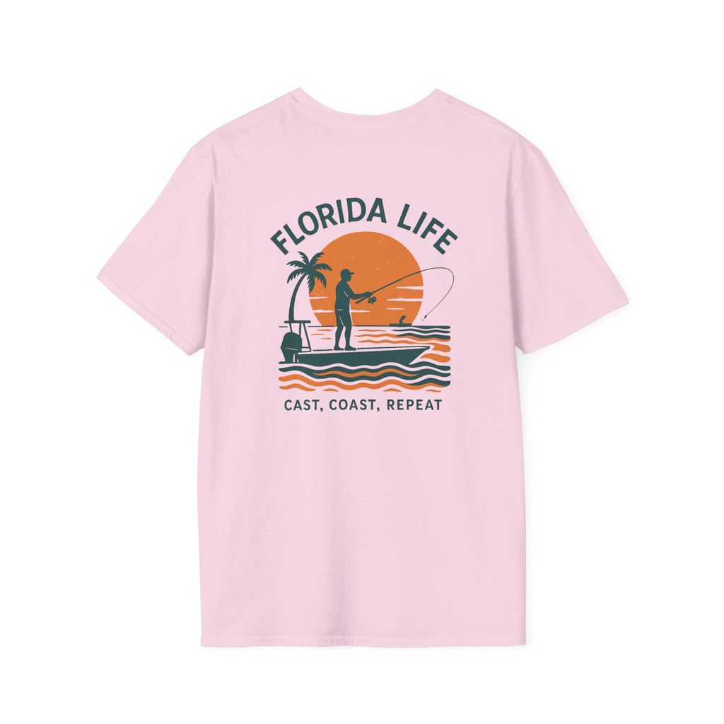 Florida Life Fishing Tee Cast, Coast, Repeat