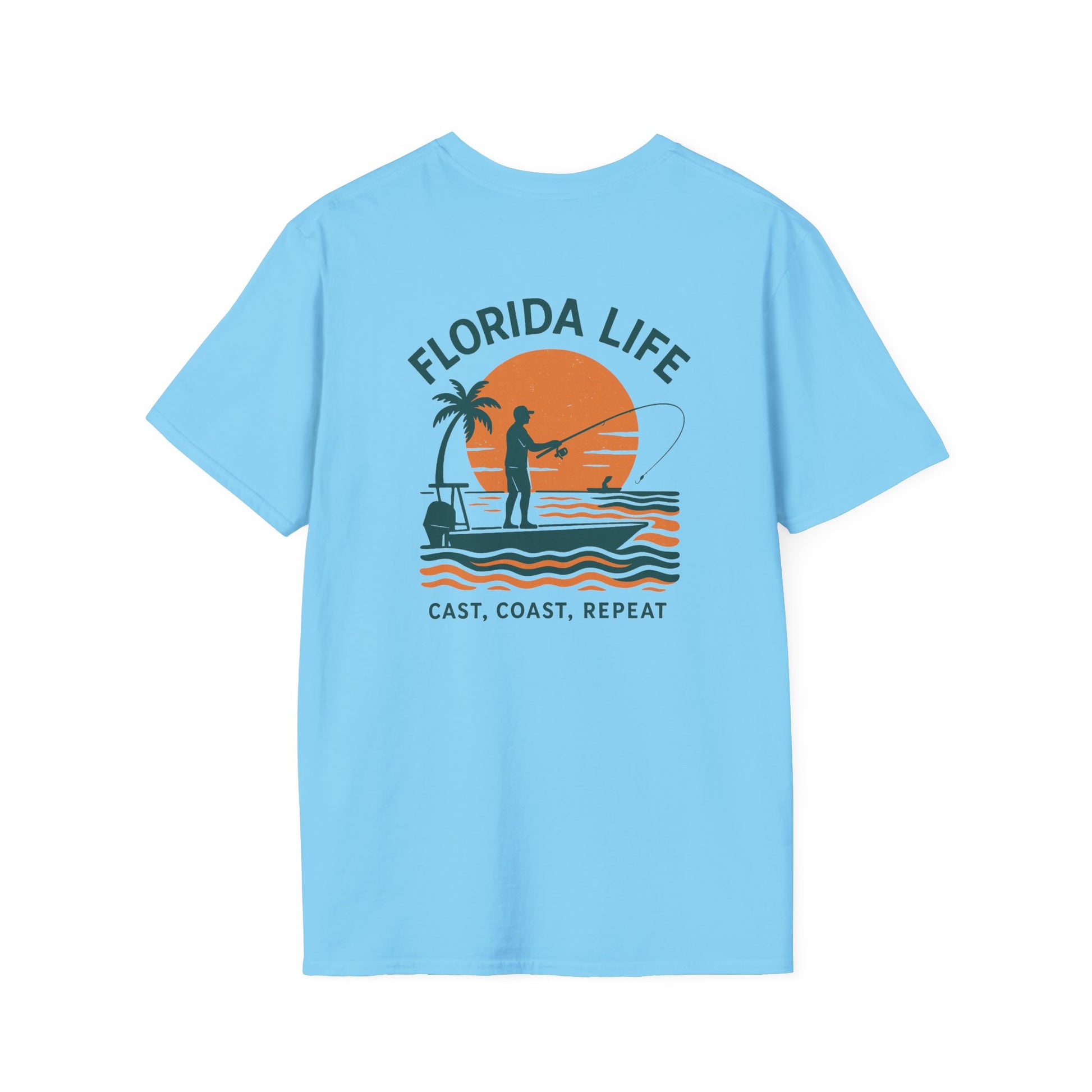 Florida Life Fishing Tee Cast, Coast, Repeat