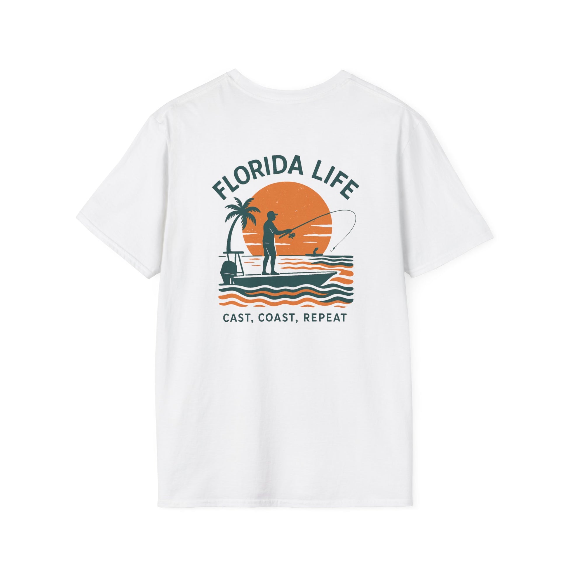Florida Life Fishing Tee Cast, Coast, Repeat