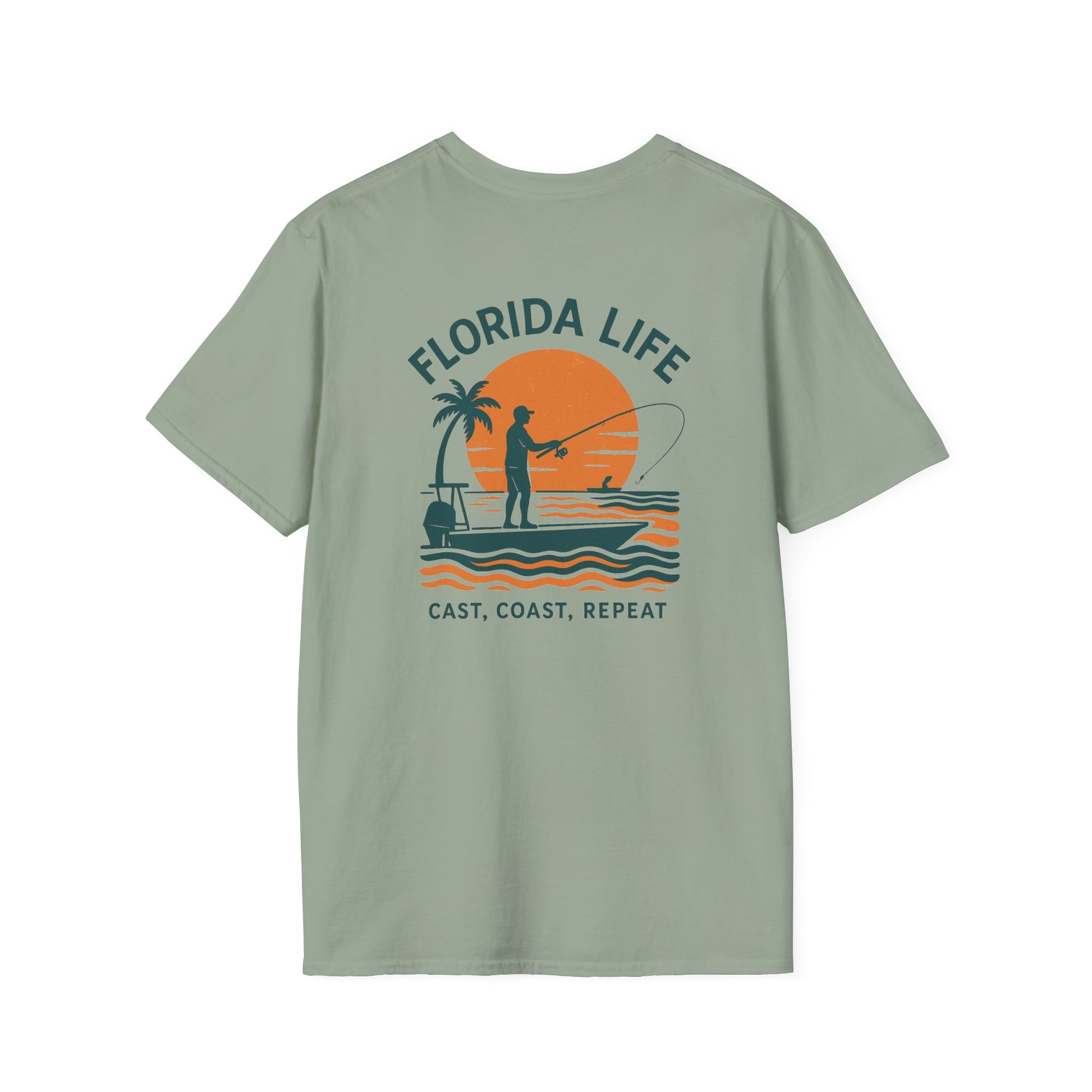 Florida Life Fishing Tee Cast, Coast, Repeat