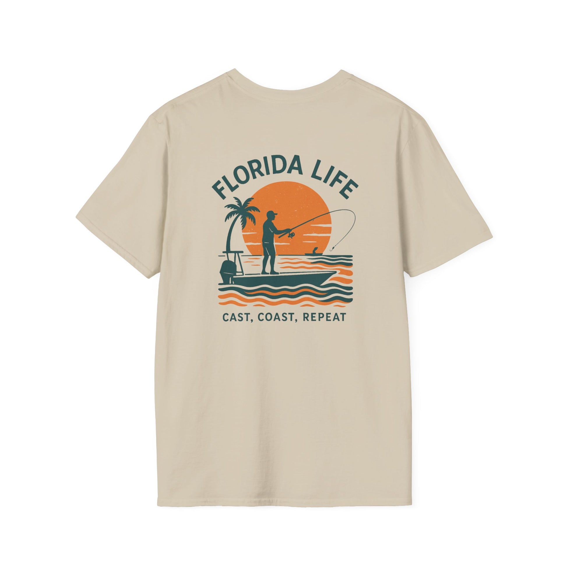 Florida Life Fishing Tee Cast, Coast, Repeat
