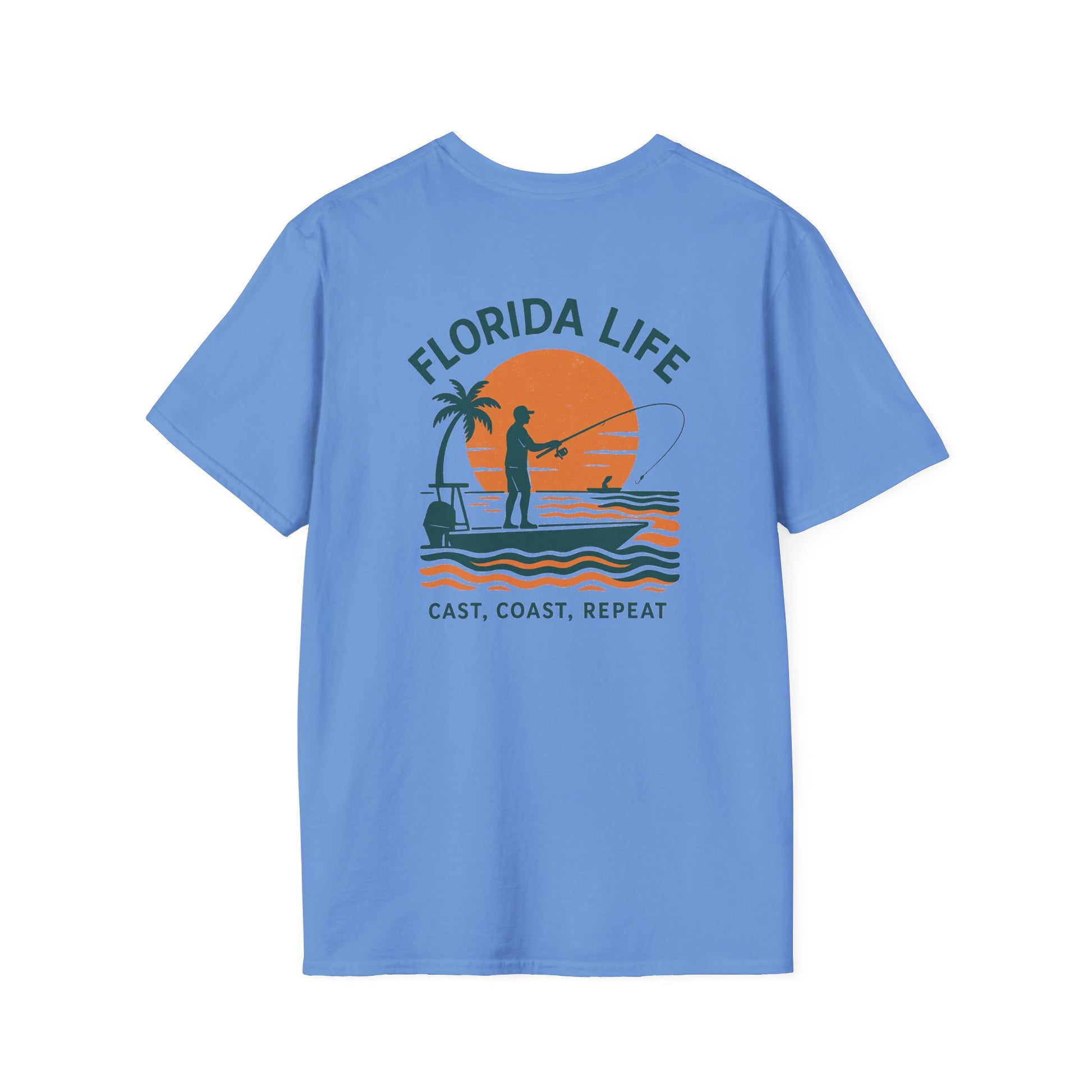 Florida Life Fishing Tee Cast, Coast, Repeat